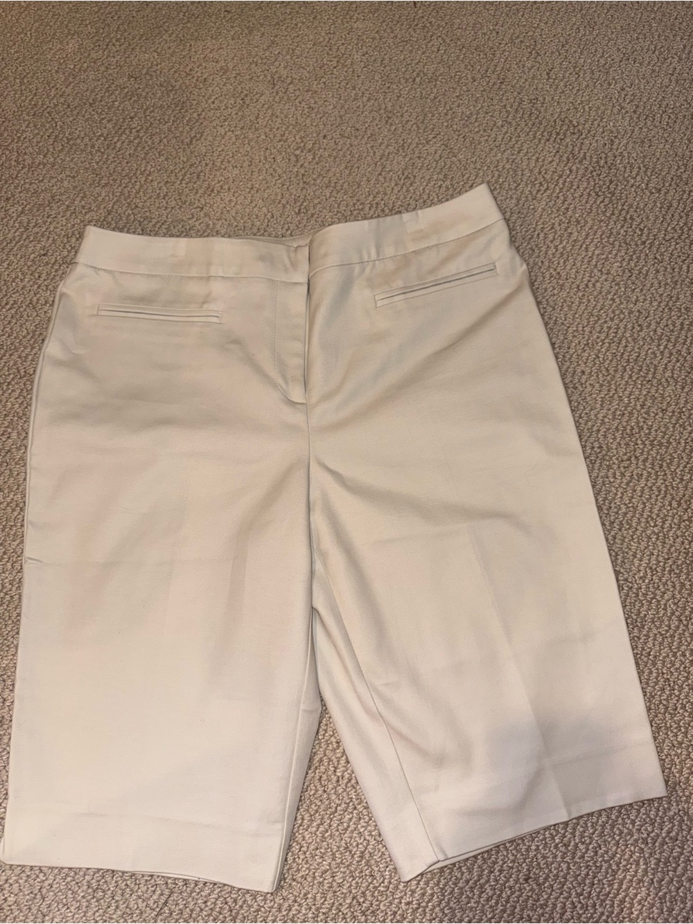 Chico's Cream Tailored Bermuda Shorts